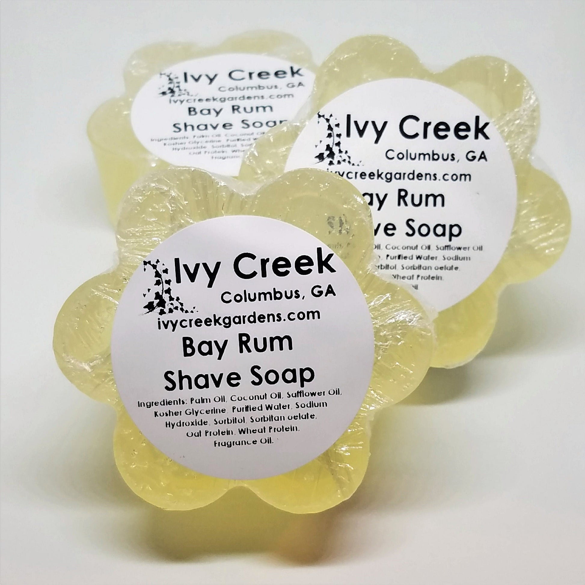 Bay Rum Shave Soap | Glycerin-based | Intoxicating Masculine Scent | Prevents Razor Burn | 3.5 oz bar | Smooth Irritation Free Shaving