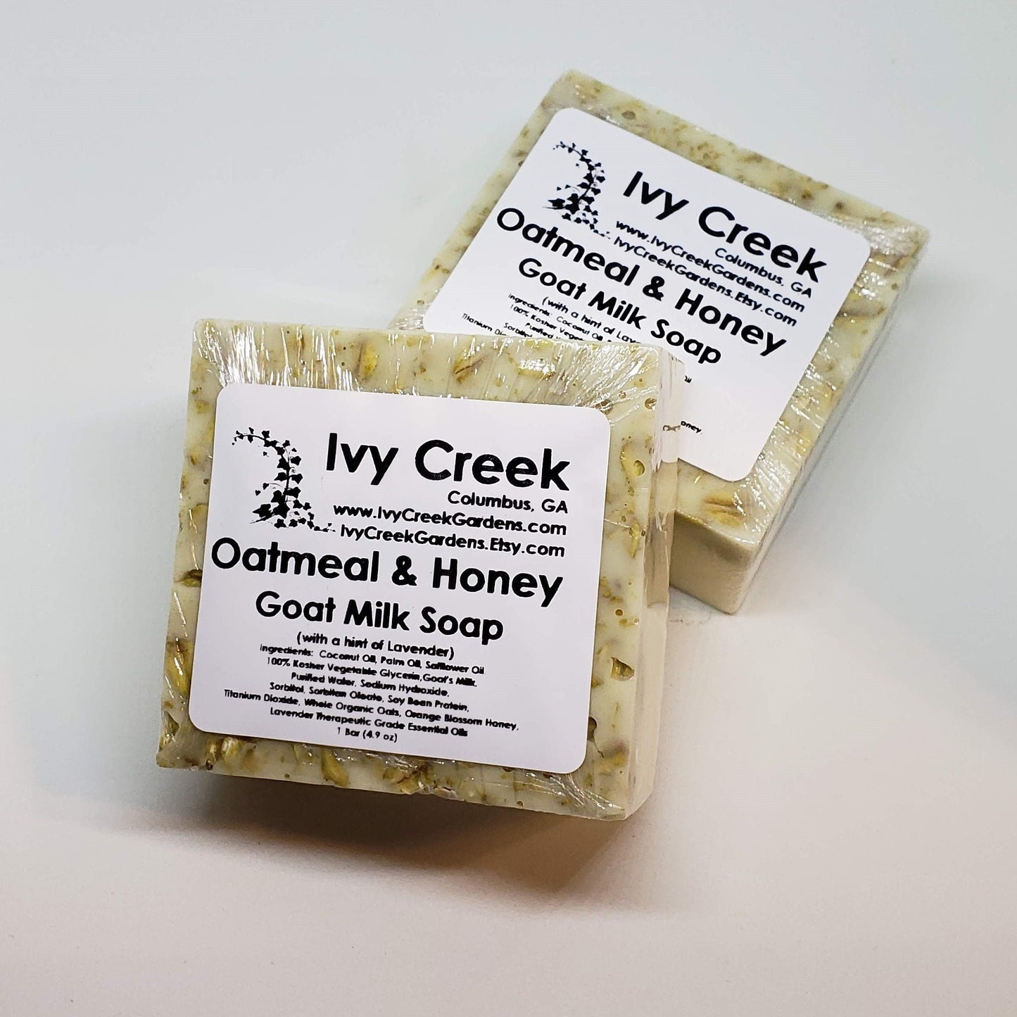 Ivy Creek Oatmeal & Honey Goat Milk Bar Soap | Natural Soap | 4.9 oz | Holistic Soap | Gifts for Her