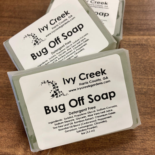 Ivy Creek Bug Off Soap | 100% Natural Bug Repellent Camping Hiking Gardening Holistic Citronella Lemongrass Cedarwood Kid Pet Safe | 3.5 oz