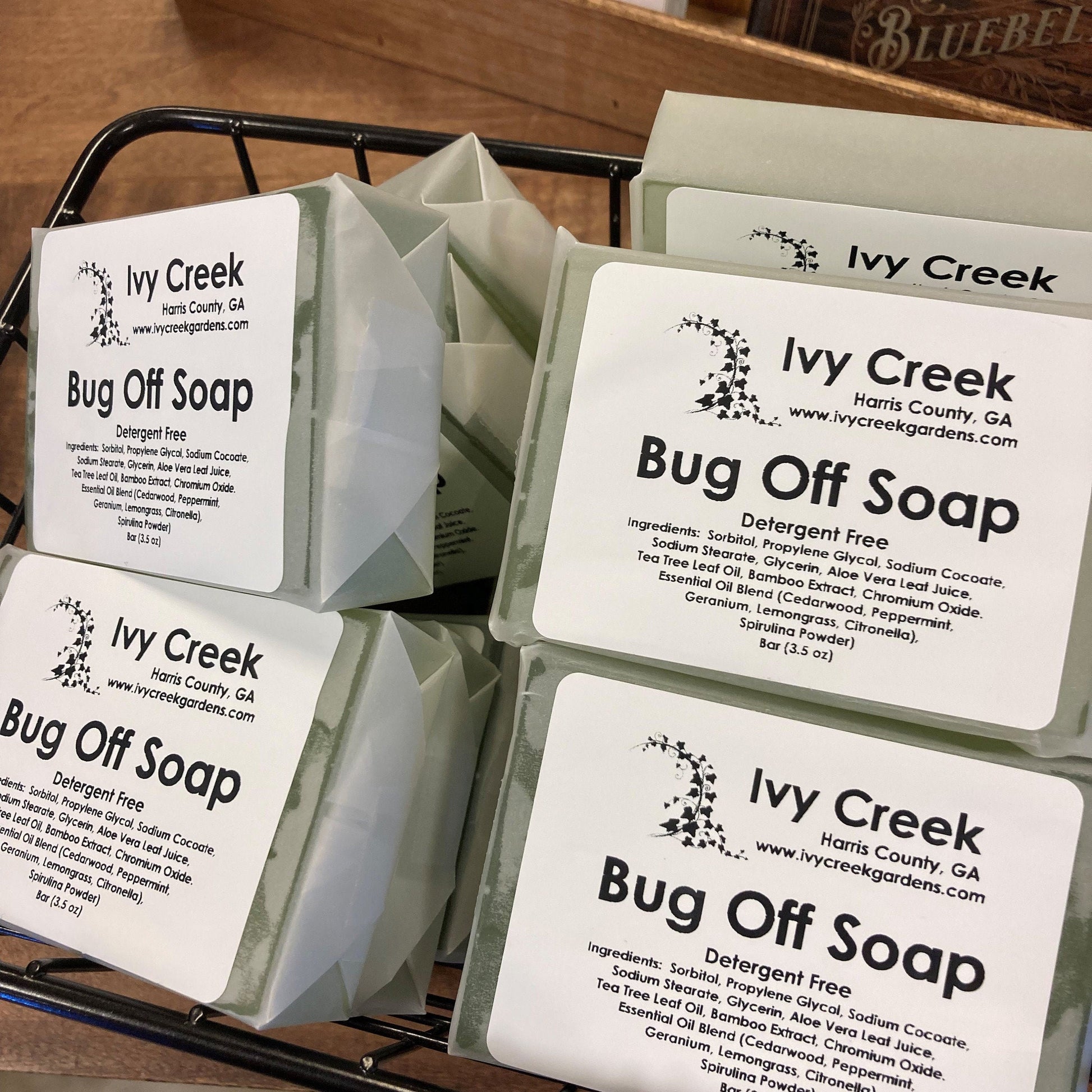 Ivy Creek Bug Off Soap | 100% Natural Bug Repellent Camping Hiking Gardening Holistic Citronella Lemongrass Cedarwood Kid Pet Safe | 3.5 oz