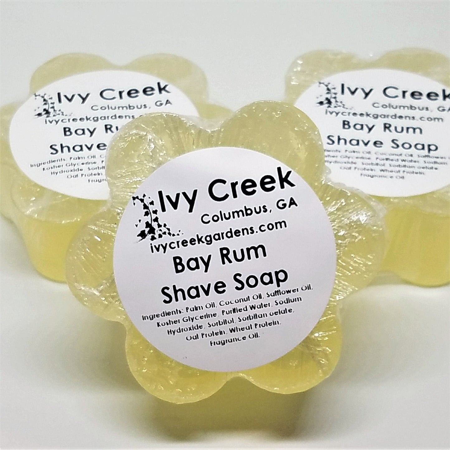 Bay Rum Shave Soap | Glycerin-based | Intoxicating Masculine Scent | Prevents Razor Burn | 3.5 oz bar | Smooth Irritation Free Shaving