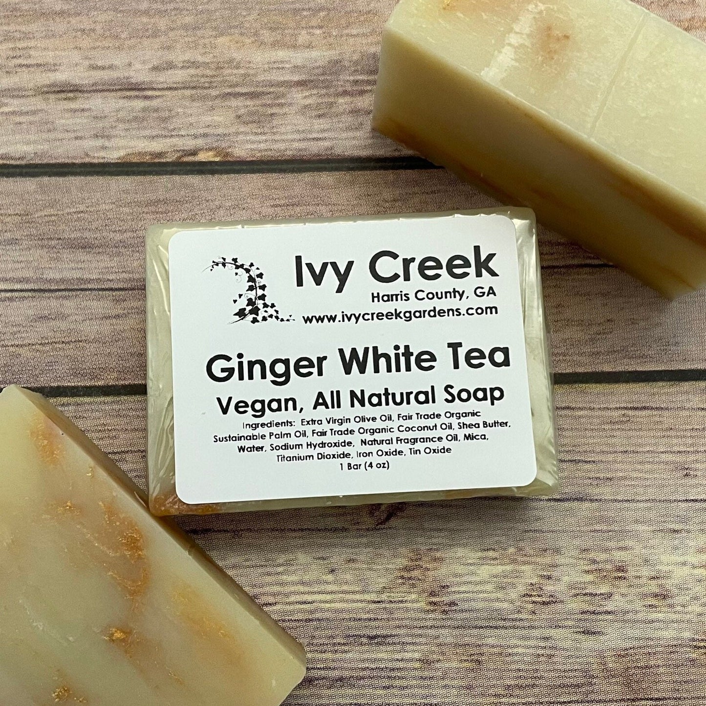 Ginger White Tea Nourishing Vegan Soap | Natural Moisturizing Hand Body Wash | Clean Refreshing Gentle Scent Holistic Spa Botanical | 4oz