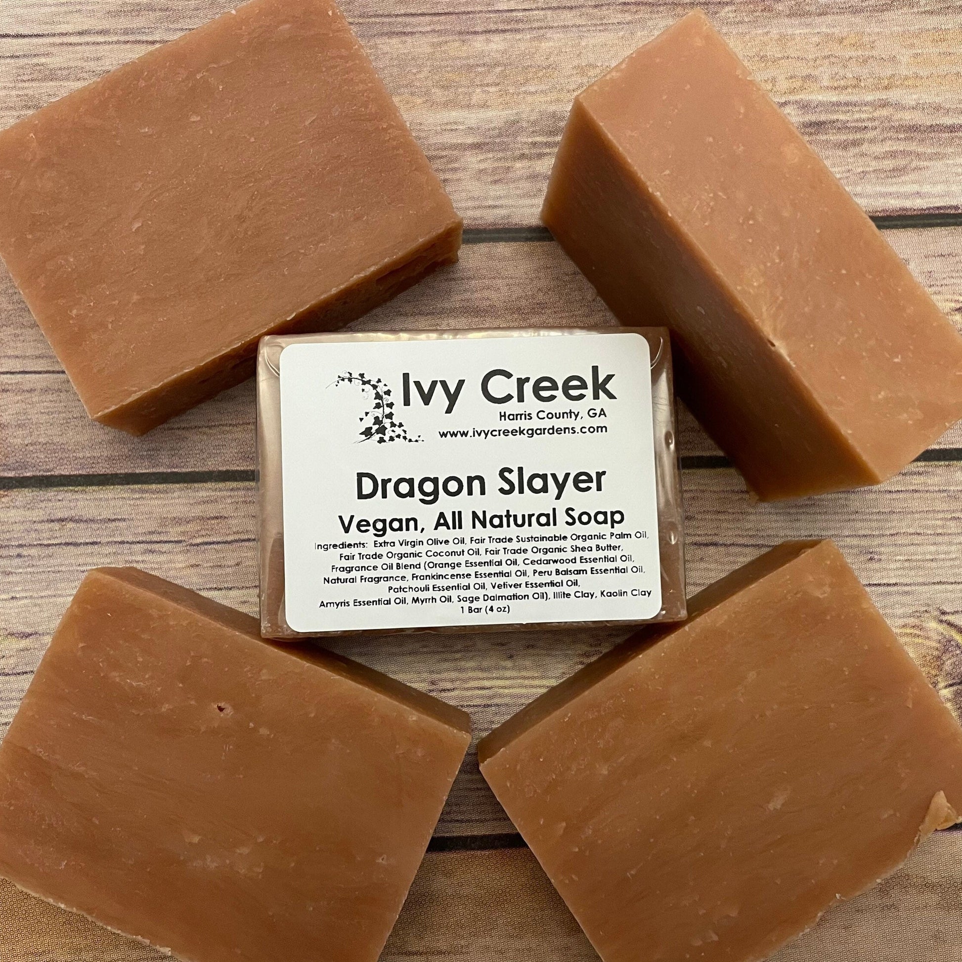 Ivy Creek Dragon Slayer Vegan Soap - Natural, Holistic Soap - Handmade Soap Gift, Warrior, Fair Trade - 4 oz