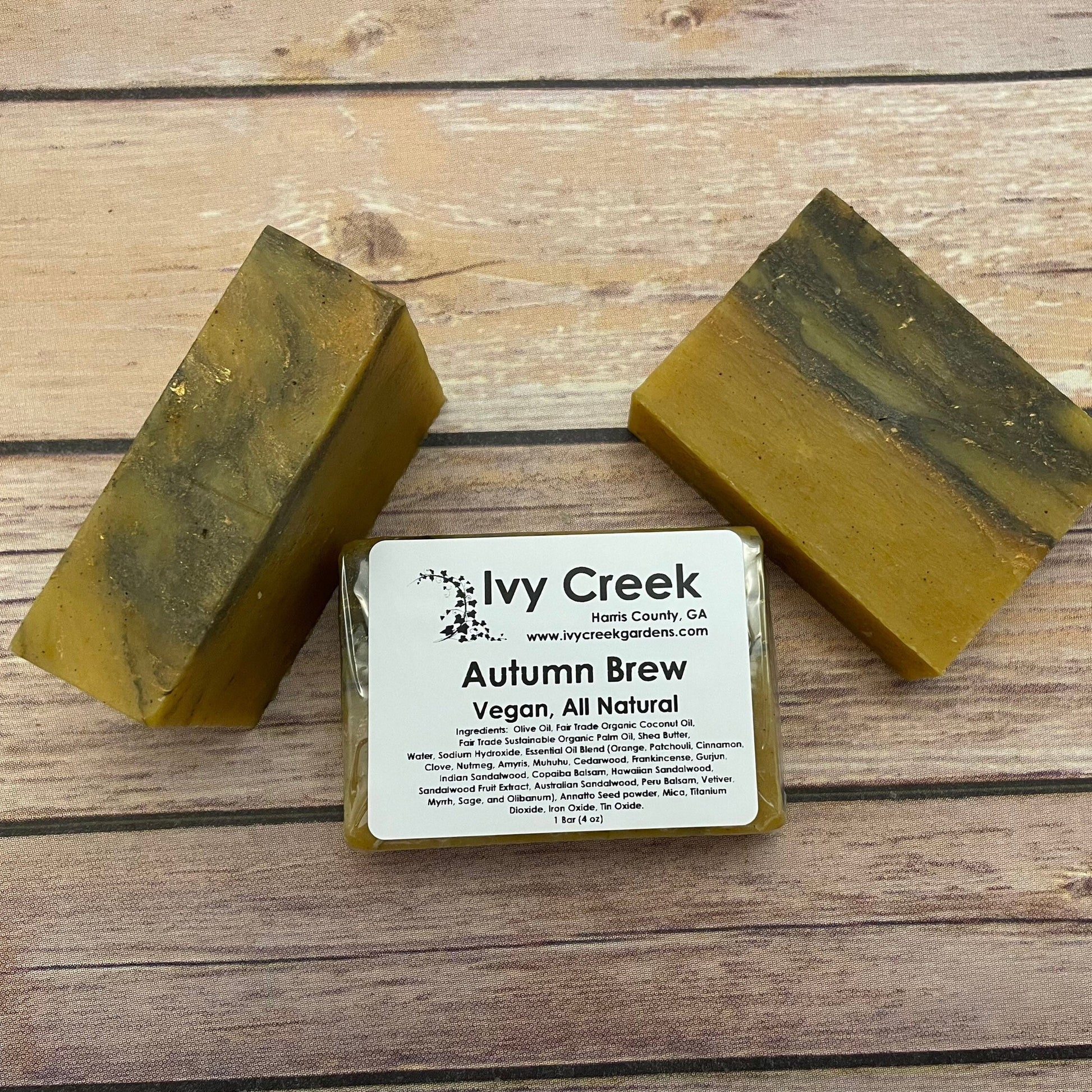 Ivy Creek Autumn Brew Vegan Natural Holistic Fair Trade Soap | Body Hand Organic Essential Oil Wash, 4 oz