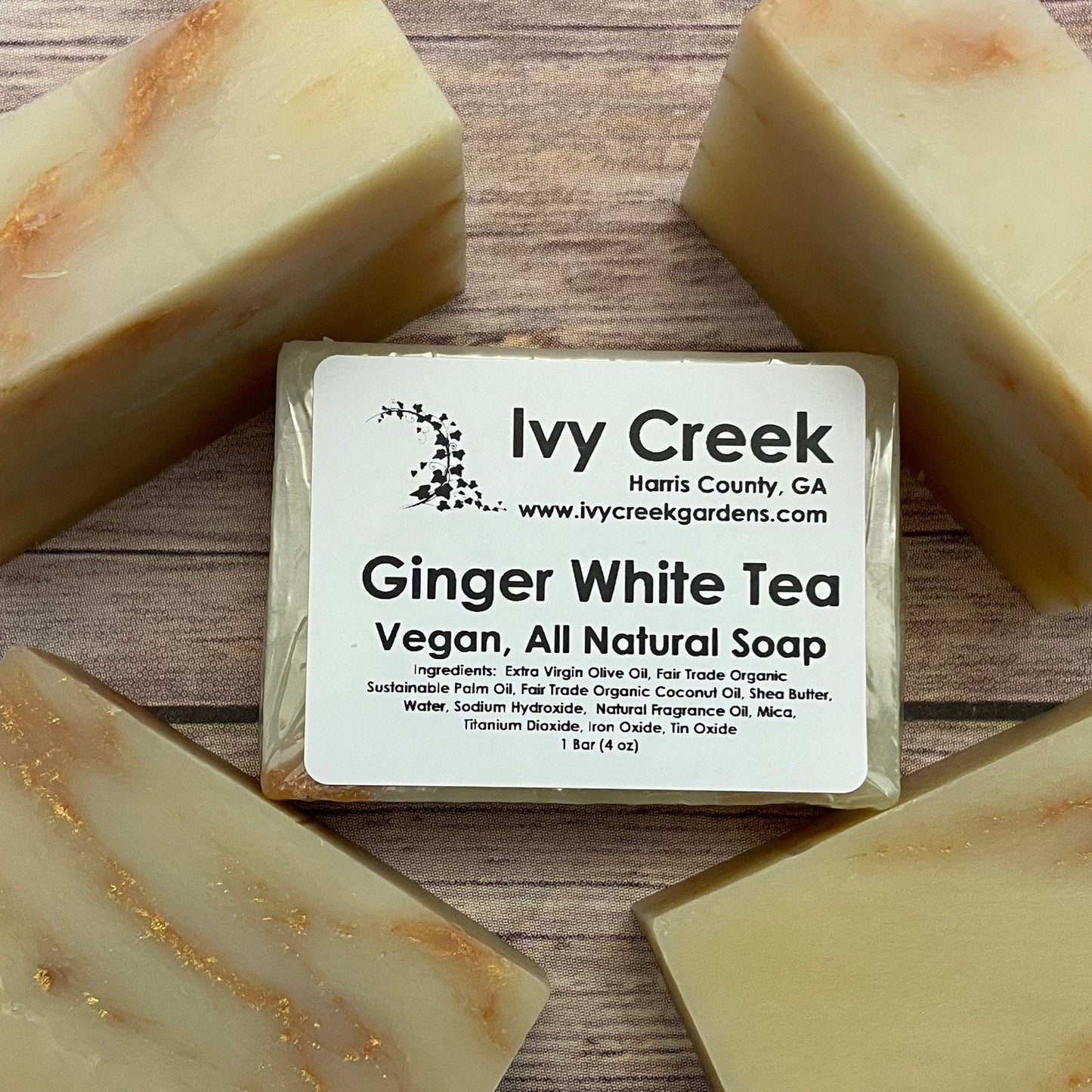 Ginger White Tea Nourishing Vegan Soap | Natural Moisturizing Hand Body Wash | Clean Refreshing Gentle Scent Holistic Spa Botanical | 4oz