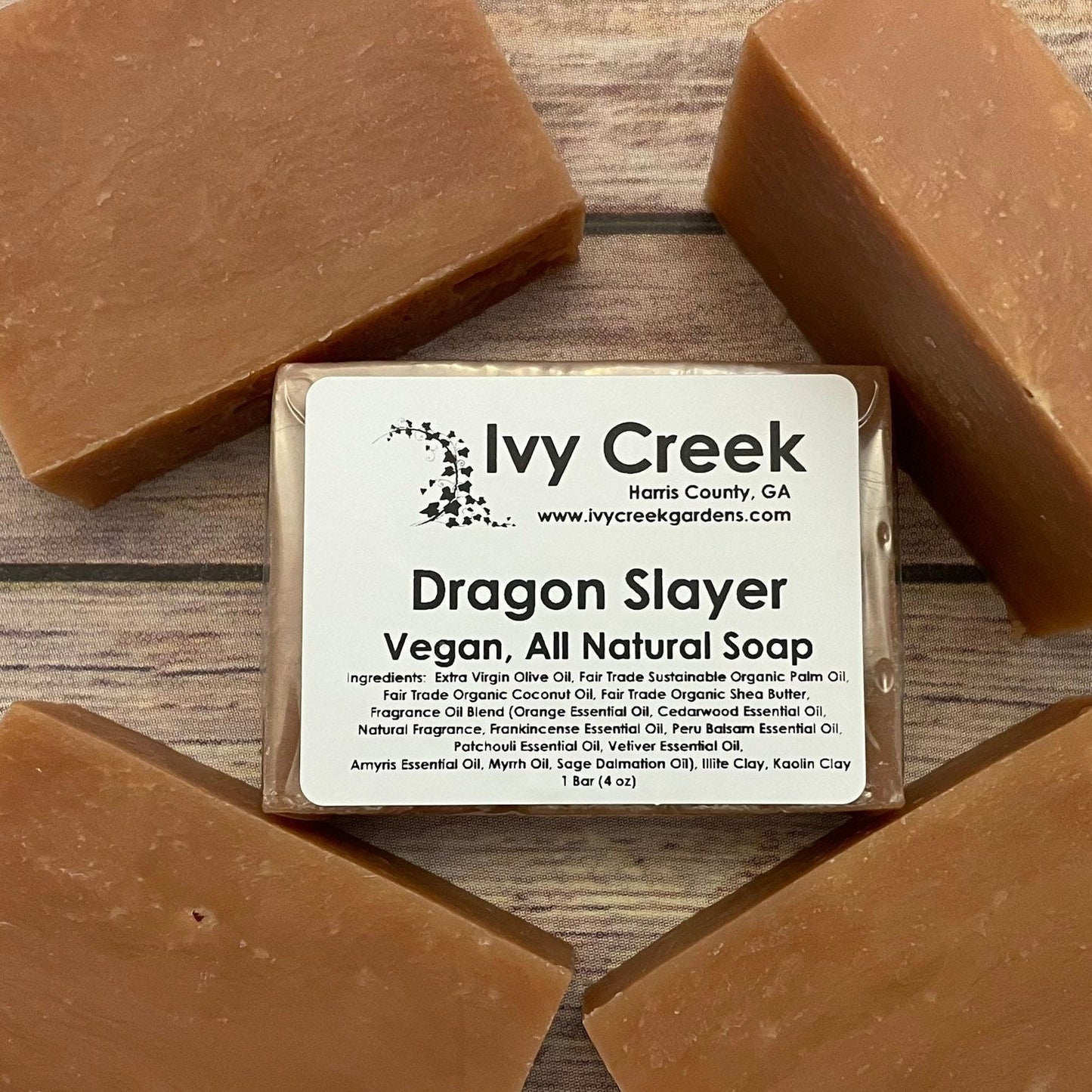 Ivy Creek Dragon Slayer Vegan Soap - Natural, Holistic Soap - Handmade Soap Gift, Warrior, Fair Trade - 4 oz