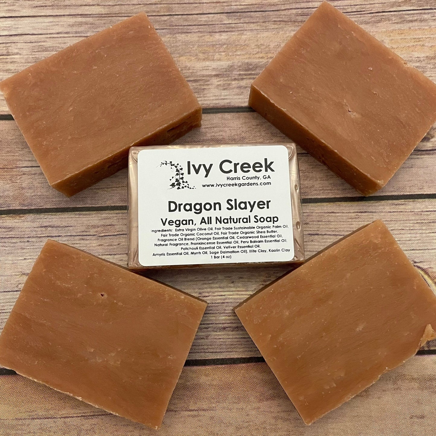 Ivy Creek Dragon Slayer Vegan Soap - Natural, Holistic Soap - Handmade Soap Gift, Warrior, Fair Trade - 4 oz