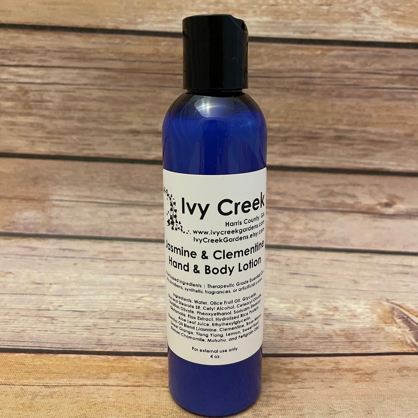 Ivy Creek Jasmine Clementine Silky Smooth Hand & Body Lotion - All-Natural, Holistic Skincare Ready to ship - 4 oz