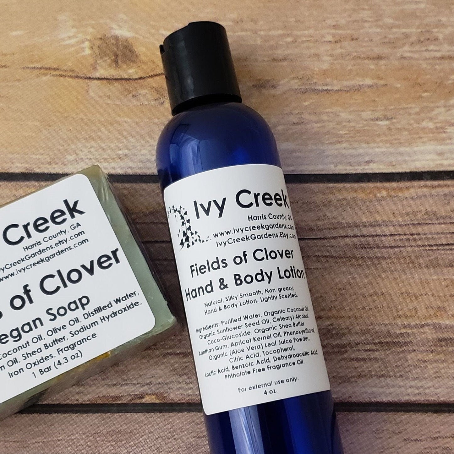 Fields of Clover Hand & Body Lotion Set | Vegan Soap | Soap Gift Set | Natural Daily Moisturizing Lotion | Natural Daily Moisturizing Soap