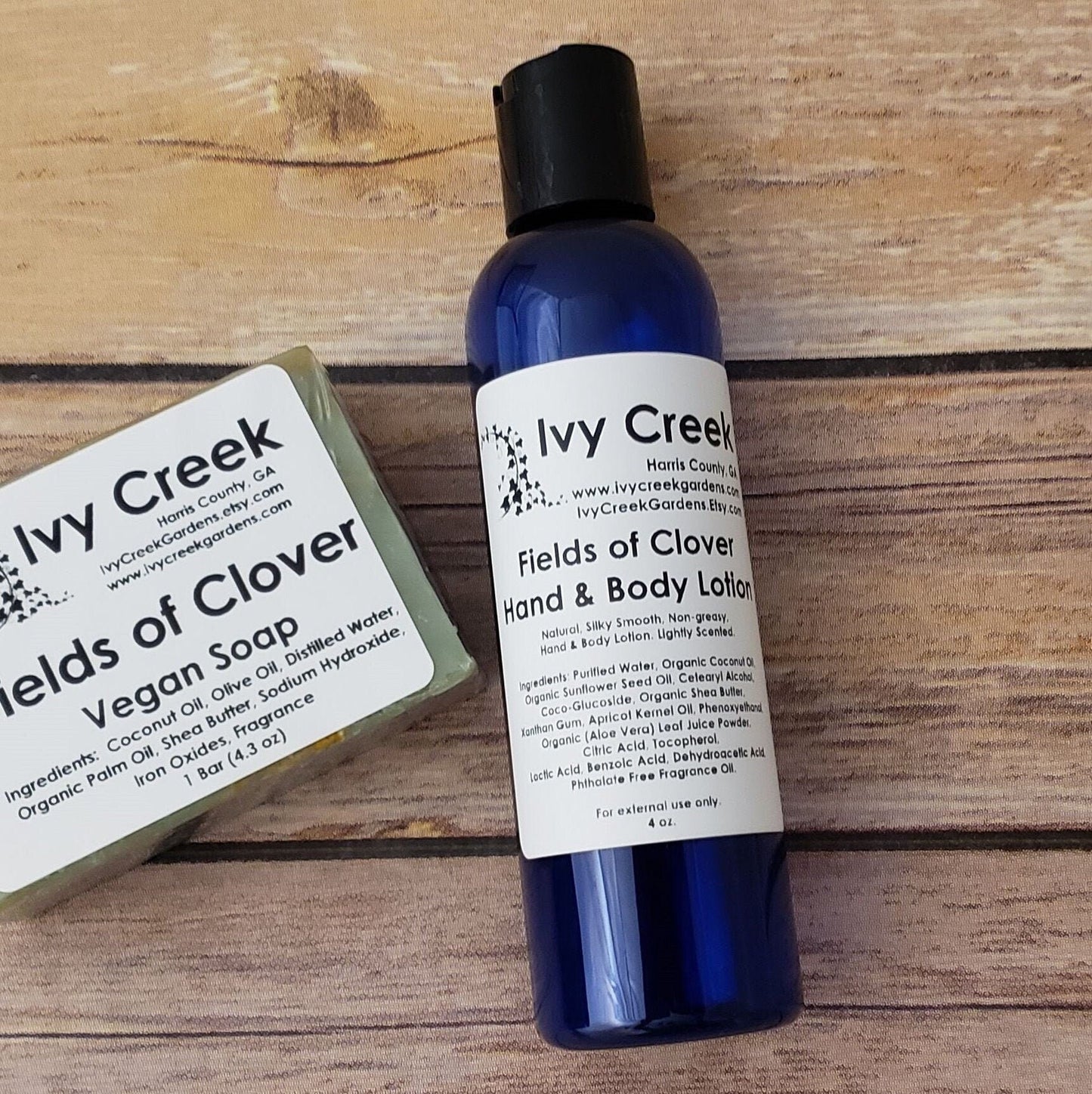 Fields of Clover Hand & Body Lotion Set | Vegan Soap | Soap Gift Set | Natural Daily Moisturizing Lotion | Natural Daily Moisturizing Soap