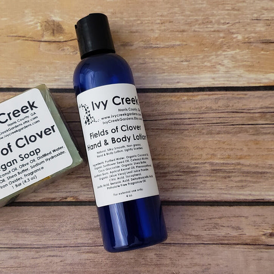 Fields of Clover Hand & Body Lotion Set | Vegan Soap | Soap Gift Set | Natural Daily Moisturizing Lotion | Natural Daily Moisturizing Soap